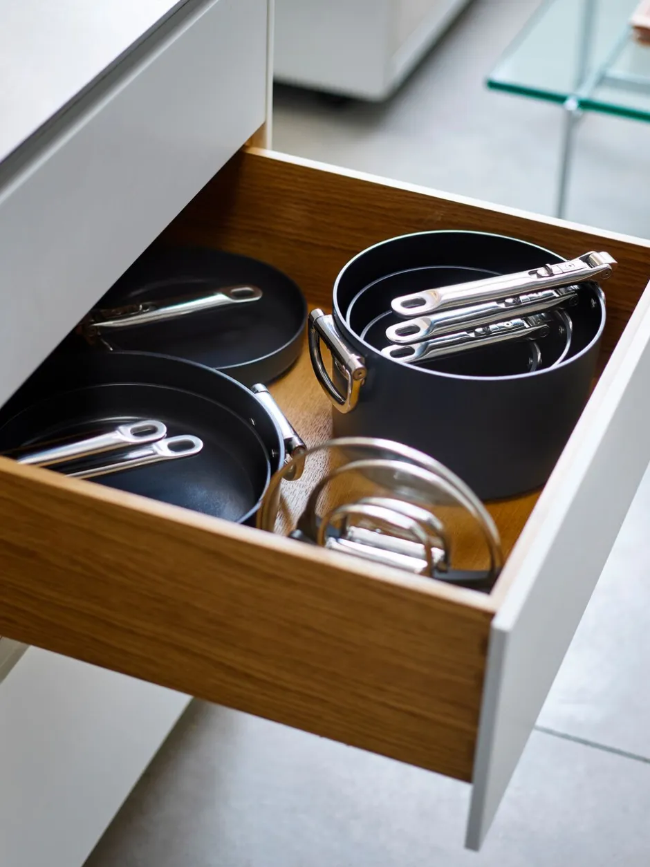 Joseph Joseph*Joseph Joseph Space Folding Handle Ceramic Nonstick 3 Piece Saucepan Set