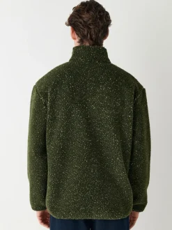 Loungewear|Jassen En Jacks|Next - Doorritsbare funnel Borg Fleece Kaki Groen nep
