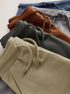 Multipacks|Jeans En Joggingbroeken|Next - Verpakking van 5 joggingbroeken (3mnd-7jr) Kaki/grijs/blauw