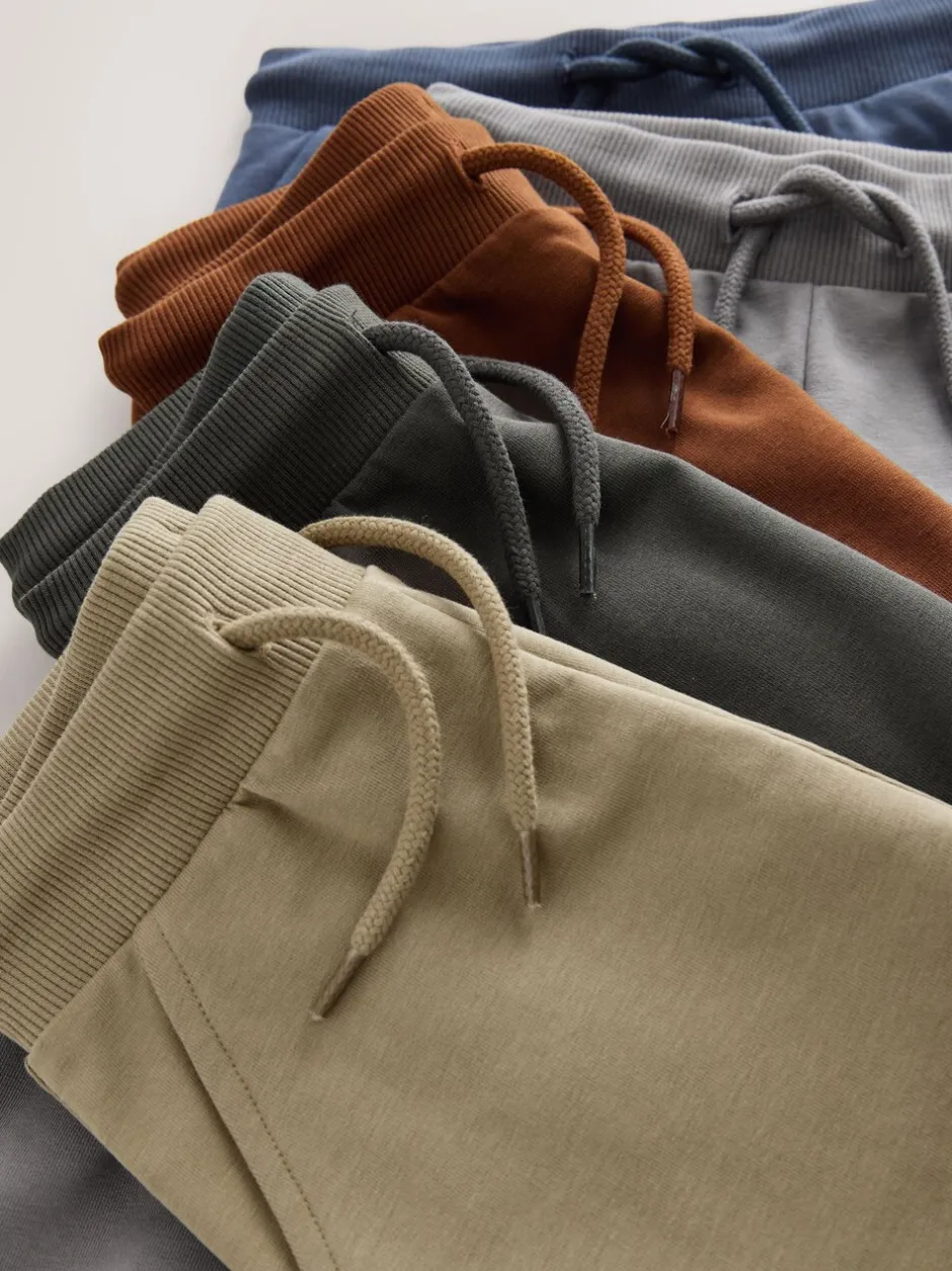 Multipacks|Jeans En Joggingbroeken|Next - Verpakking van 5 joggingbroeken (3mnd-7jr) Kaki/grijs/blauw