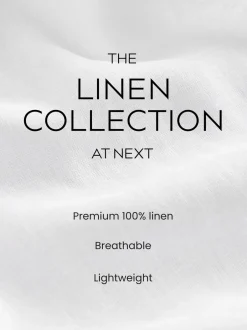 Broeken*Next Kakigroen - 100% linnen Premium broek met wijde pijpen