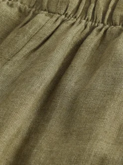 Broeken*Next Kakigroen - 100% linnen Premium broek met wijde pijpen
