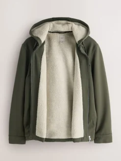 Sweaters En Hoody´S|Sweaters En Hoody´S*Next - Borg overshirt met fleecevoering Kakigroen