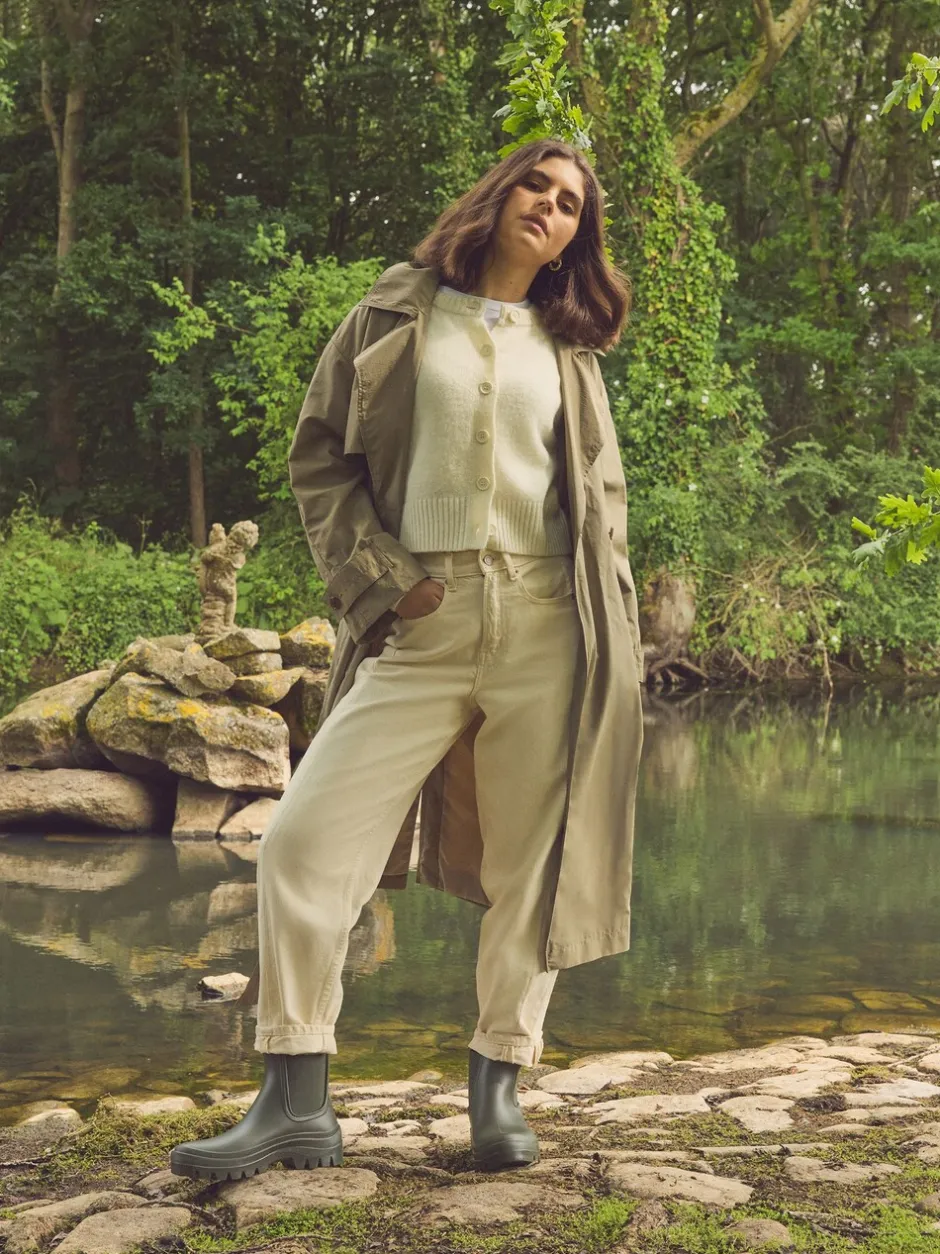 Laarzen|Boots|Next - Faux Fur Lined Chelsea Ankle Wellies Kakigroen