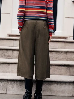 Shorts|Next Kakigroen - Faux Suede Longline Shorts