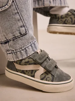 Sneakers|Next Kakigroen - Klittenbandsluiting Skate Trainers