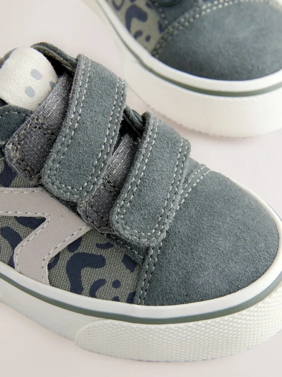 Sneakers|Next Kakigroen - Klittenbandsluiting Skate Trainers