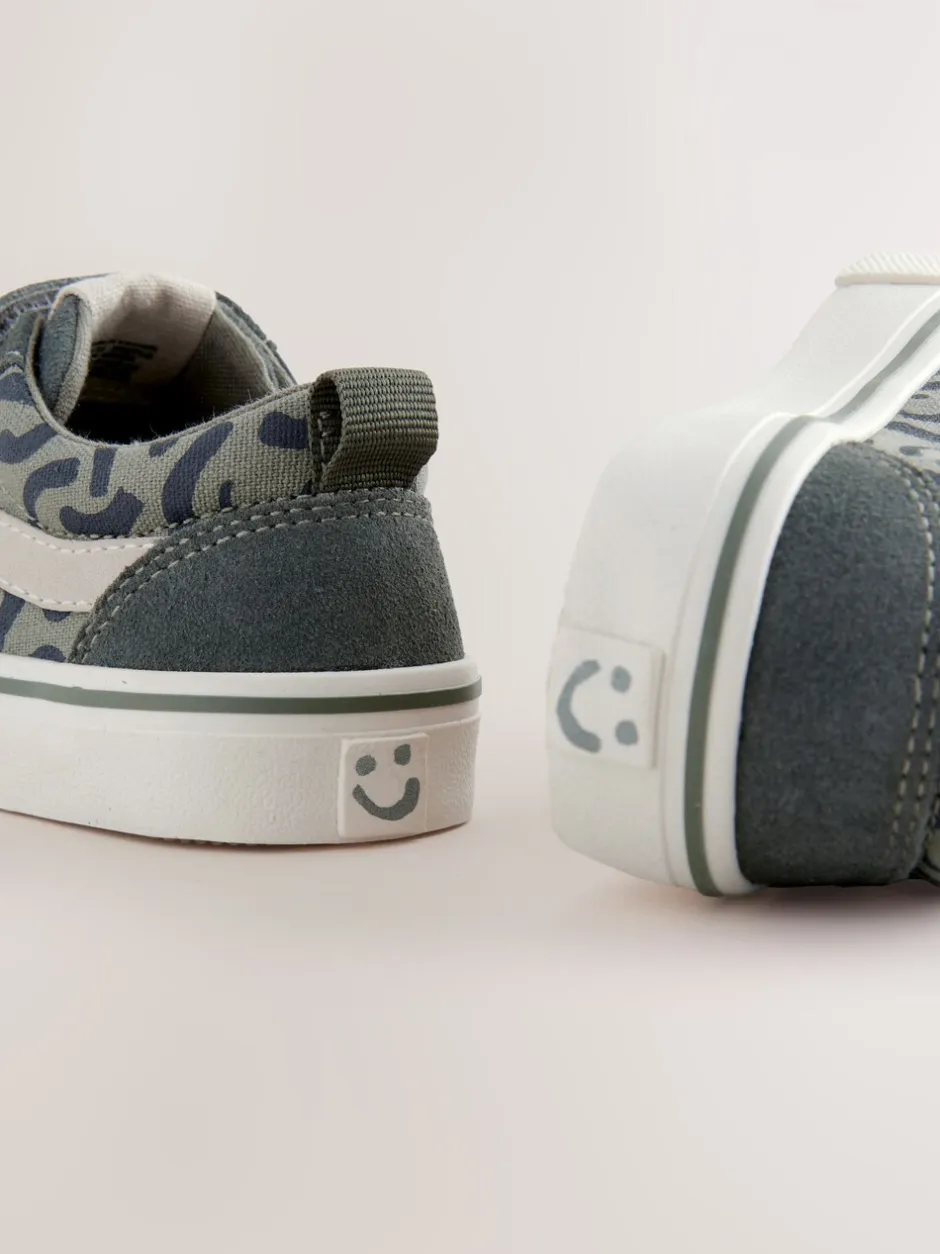 Sneakers|Next Kakigroen - Klittenbandsluiting Skate Trainers