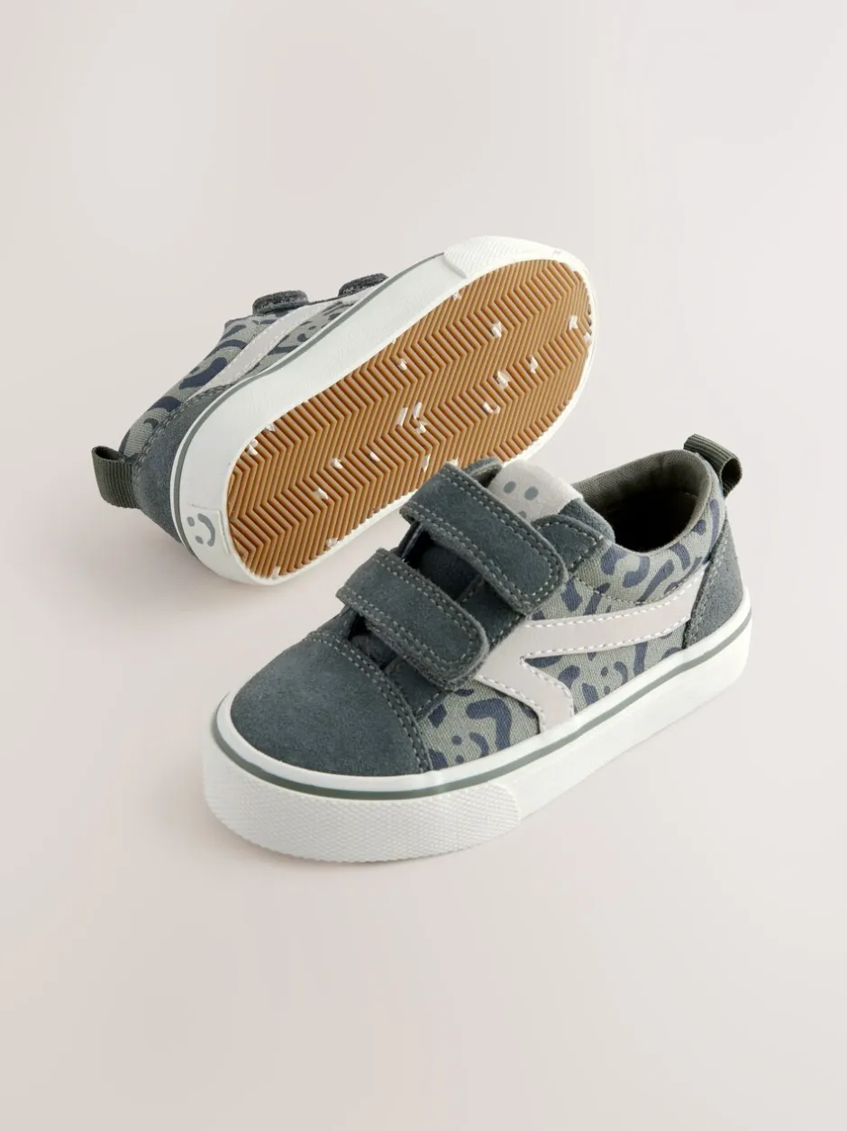 Sneakers|Next Kakigroen - Klittenbandsluiting Skate Trainers