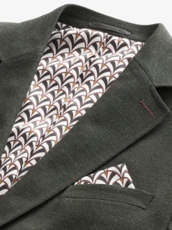 Blazers En Business-Jasjes|Next - Normale Pasvorm - Modieuze blazer met textuur Kakigroen