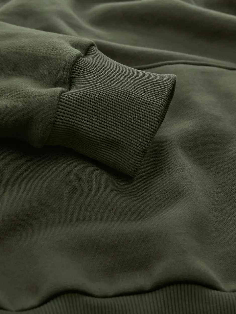 Sweaters En Hoody´S|Sweaters En Hoody´S|Next Kakigroen - Normale Pasvorm - Zwaargewicht Cotton Rich Jersey Hoodie