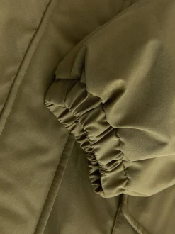 Jassen En Jacks|Next Kakigroen - Parka met imitatiebontvoering met dierenprint