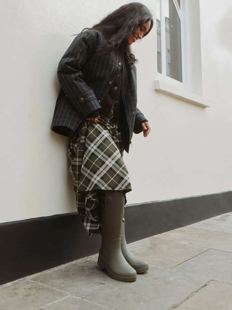 Laarzen|Boots*Next - Premium Faux Fur Lined Knee High Wellies Kakigroen