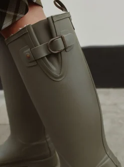 Laarzen|Boots*Next - Premium Faux Fur Lined Knee High Wellies Kakigroen