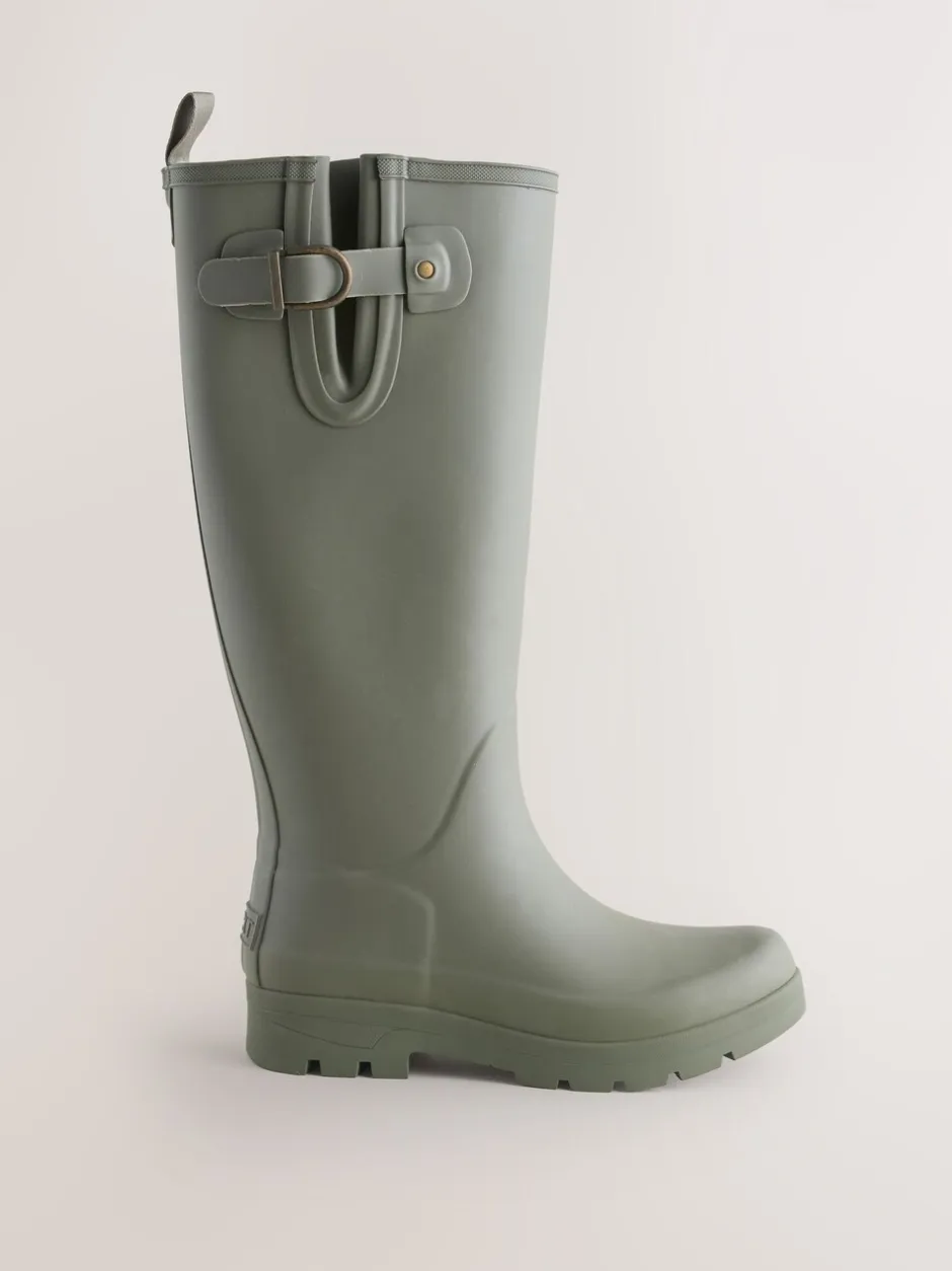 Laarzen|Boots*Next - Premium Faux Fur Lined Knee High Wellies Kakigroen