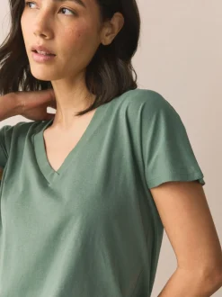 Alle Nacht- En Loungekleding|Pyjama's|Next - Pyjama met korte mouwen Kakigroen