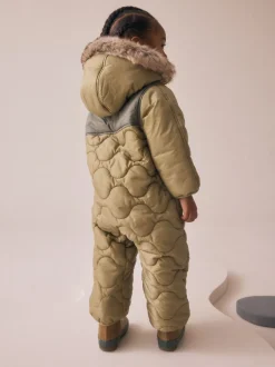 Jassen, Jacks En Kinderwagenpakjes|Jassen En Jacks|Next - Regenbestendig sneeuwpak (3 mnd - 7 jr) Kakigroen