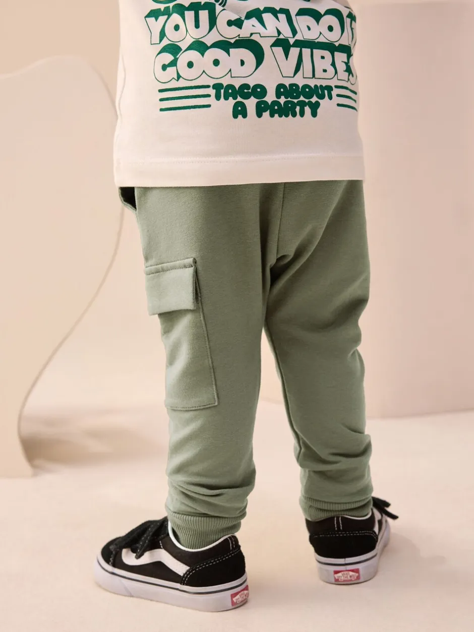 Jeans En Joggingbroeken|Joggingbroeken|Next Kakigroen - Skinny utility-joggingbroek (3mnd -7jr)