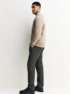 Broeken En Chino's*Next Kakigroen - Slim Fit - Stretchy chino