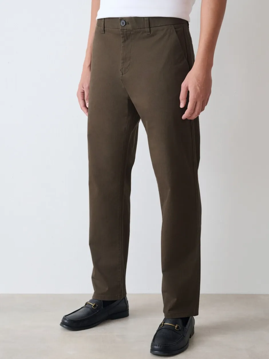 Broeken En Chino's|Next Kakigroen - Straight fit - Stretchy chino