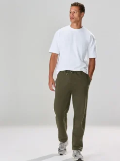 Joggingbroeken|Next Kakigroen - Straight fit - Relaxed Fit Brushback Heavyweight Joggers