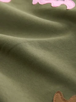 Hoody's En Sweatshirts|Next Kakigroen - Sweatshirt with Appliqué Details