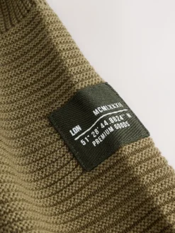 Truien En Breisels|Sweaters En Hoody´S|Next Kakigroen - Utility gebreide hoodie (3-16jr)