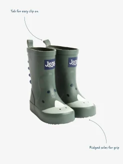 Laarzen|Jojo Maman Bébé - Character Wellies Kakigroen dinosaurus