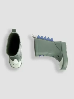 Laarzen|Jojo Maman Bébé - Character Wellies Kakigroen dinosaurus