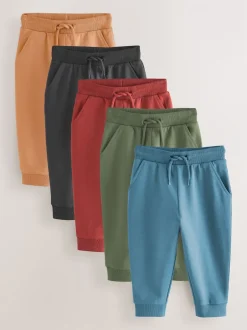 Jeans En Joggingbroeken|Multipacks*Next - Verpakking van 5 joggingbroeken (3mnd-7jr) Kakigroen/blauw/rood