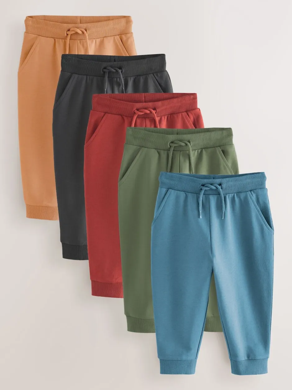 Jeans En Joggingbroeken|Multipacks*Next - Verpakking van 5 joggingbroeken (3mnd-7jr) Kakigroen/blauw/rood