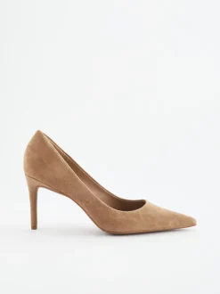 Ruimvallend En Extraruimvallend|Schoenen Met Hakken|Next Kameelkleurig suède - Leren mid-court pumps