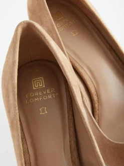 Ruimvallend En Extraruimvallend|Schoenen Met Hakken|Next Kameelkleurig suède - Leren mid-court pumps