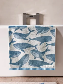 Handdoeken En Badmatten|Next Katoenen handdoek met walvissenprint 100% katoen
