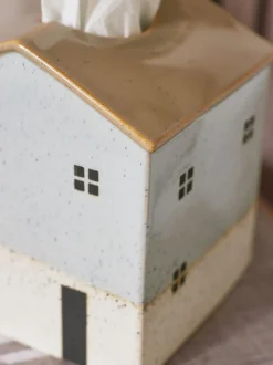 Decoraties|Thuiskantoor|Next Keramisch huisvormig tissuekistje