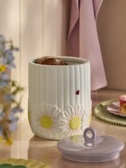 Keukenopslag*Next Keramische broodtrommel met bloemenmotief