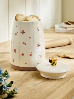 Keukenopslag*Next Keramische koekjespot met bloemen