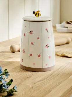 Keukenopslag*Next Keramische koekjespot met bloemen