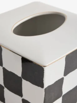 Decoraties|Thuiskantoor|Next Keramische Tissue Box met Ruitpatroon