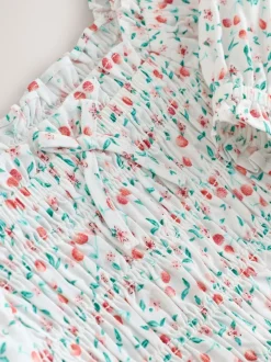 Overhemden En Blouses|Next - Gesmokte blouse (3-16jr) Kersenprint