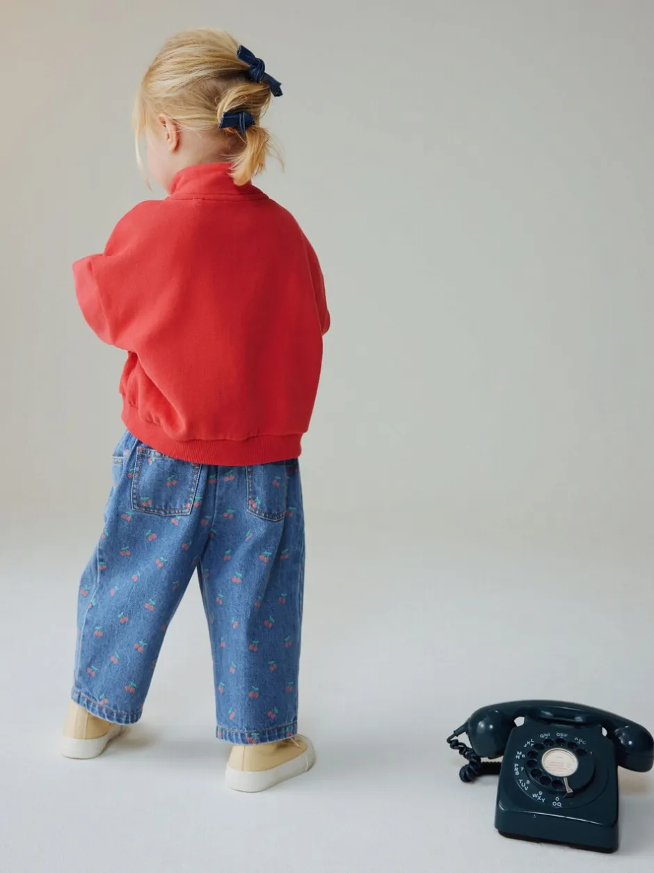 Jeans En Joggingbroeken|Jeans|Next - Jeans met wijde pijpen (3 mnd-7 jr) Kersenprint