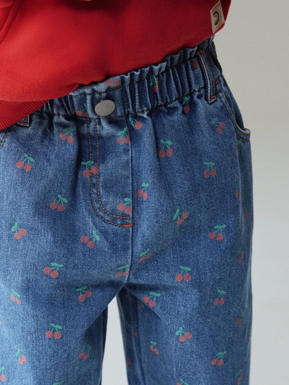 Jeans En Joggingbroeken|Jeans|Next - Jeans met wijde pijpen (3 mnd-7 jr) Kersenprint
