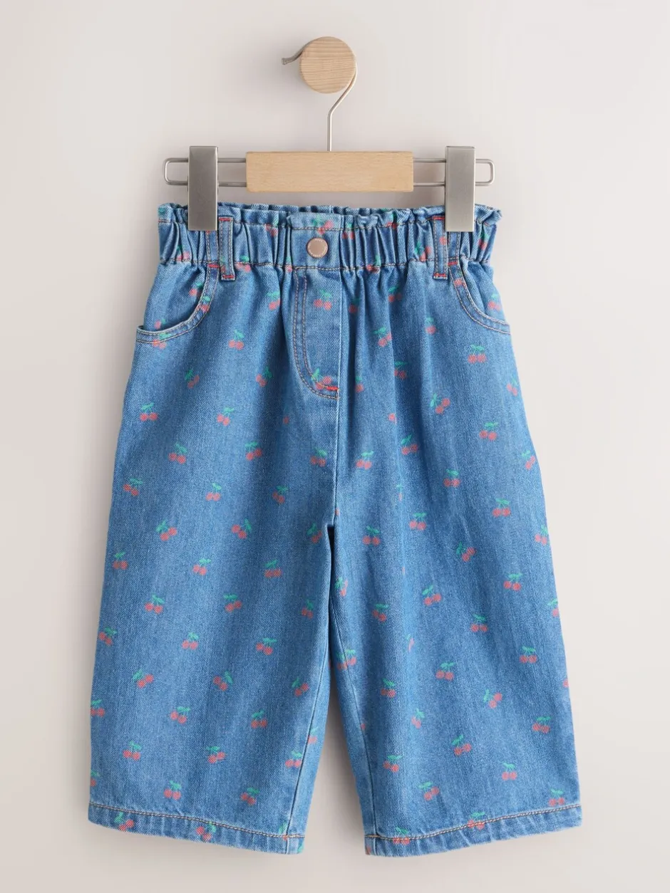Jeans En Joggingbroeken|Jeans|Next - Jeans met wijde pijpen (3 mnd-7 jr) Kersenprint