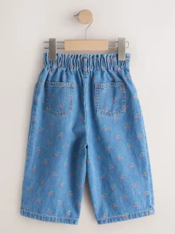 Jeans En Joggingbroeken|Jeans|Next - Jeans met wijde pijpen (3 mnd-7 jr) Kersenprint