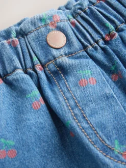 Jeans En Joggingbroeken|Jeans|Next - Jeans met wijde pijpen (3 mnd-7 jr) Kersenprint