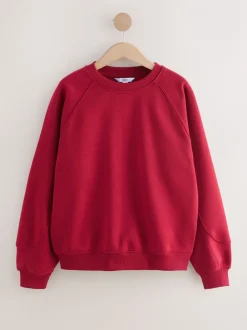 Hoody's En Sweatshirts*Next - Relaxed Fit Heavyweight Regular Crew Neck Sweatshirt Kersrood