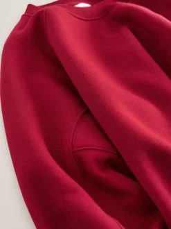 Hoody's En Sweatshirts*Next - Relaxed Fit Heavyweight Regular Crew Neck Sweatshirt Kersrood