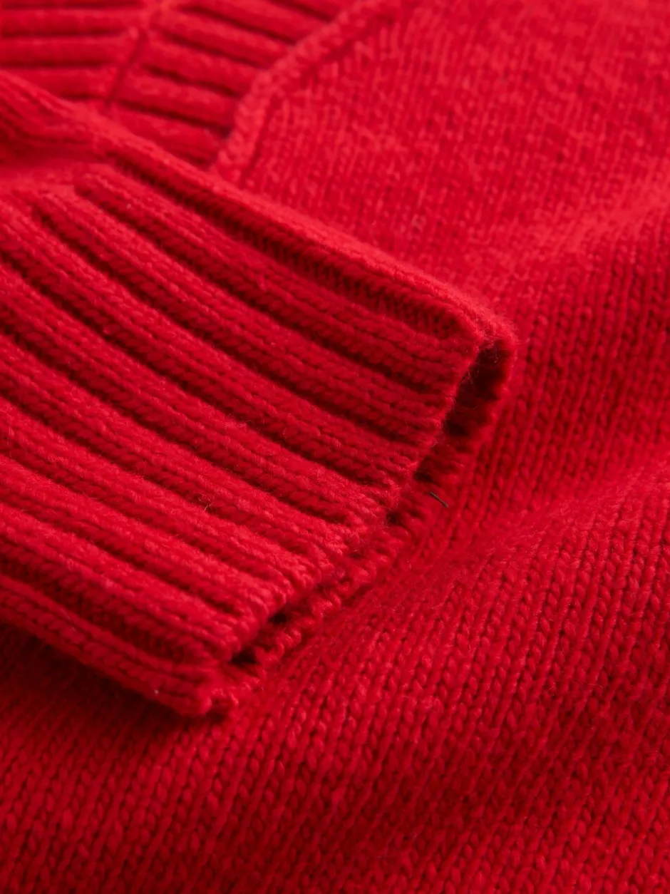Gebreide Kleding*Next - Trui met lange hals, katoen en wolmix Kersrood