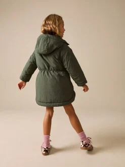Jassen En Jacks|Next Khaki - Regenbestendige gewatteerde parka (5-13jr)