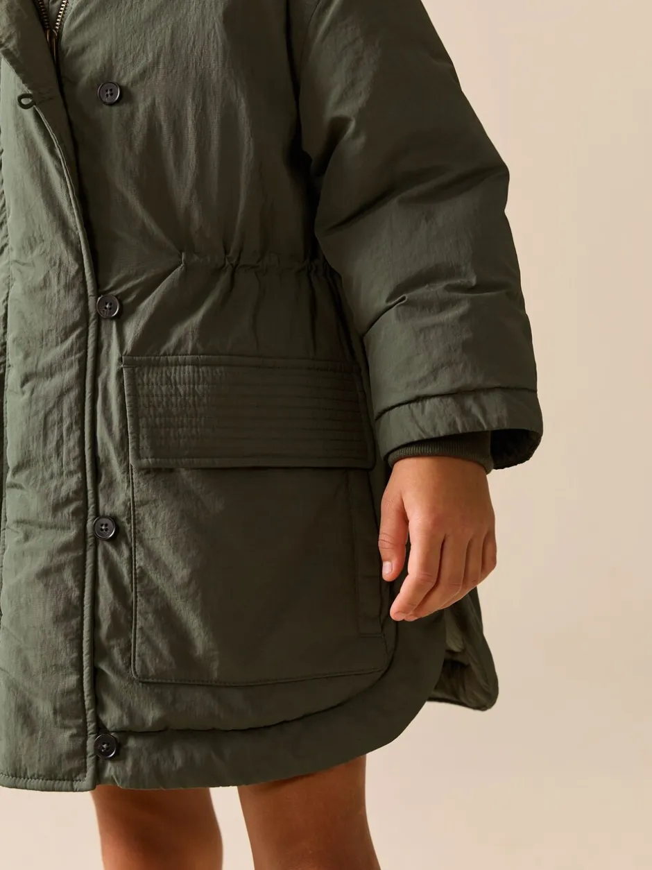 Jassen En Jacks|Next Khaki - Regenbestendige gewatteerde parka (5-13jr)